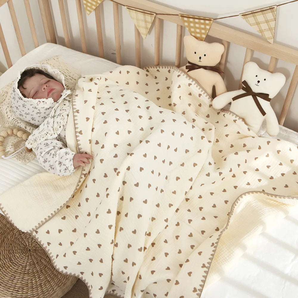Cozy Cotton 4-Layer Muslin Baby Blanket