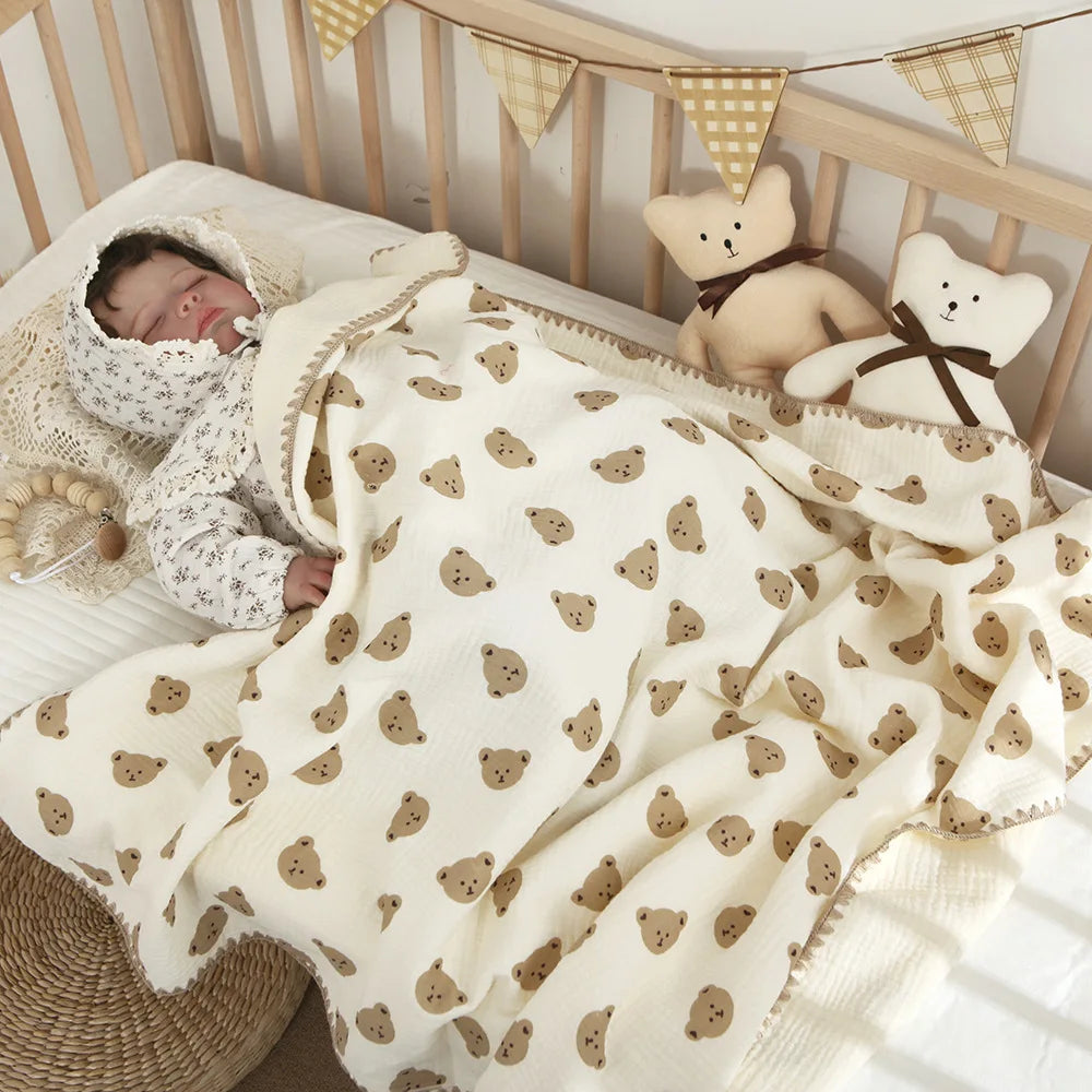 Cozy Cotton 4-Layer Muslin Baby Blanket