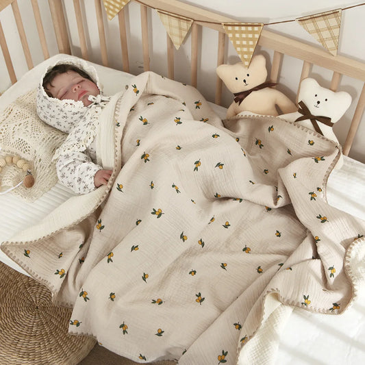 Cozy Cotton 4-Layer Muslin Baby Blanket